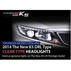 MOBIS LED DRL CLEAR TYPE HEADLIGHTS SET FOR KIA NEW K5 / OPTIMA 2013-14 MNR